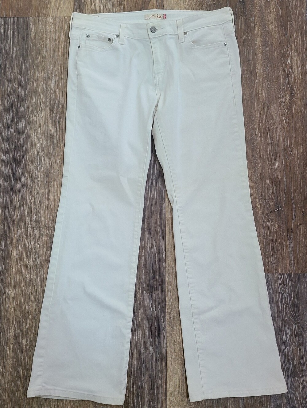 Levi 545 Low Boot Cut White Jeans Women's Size 12